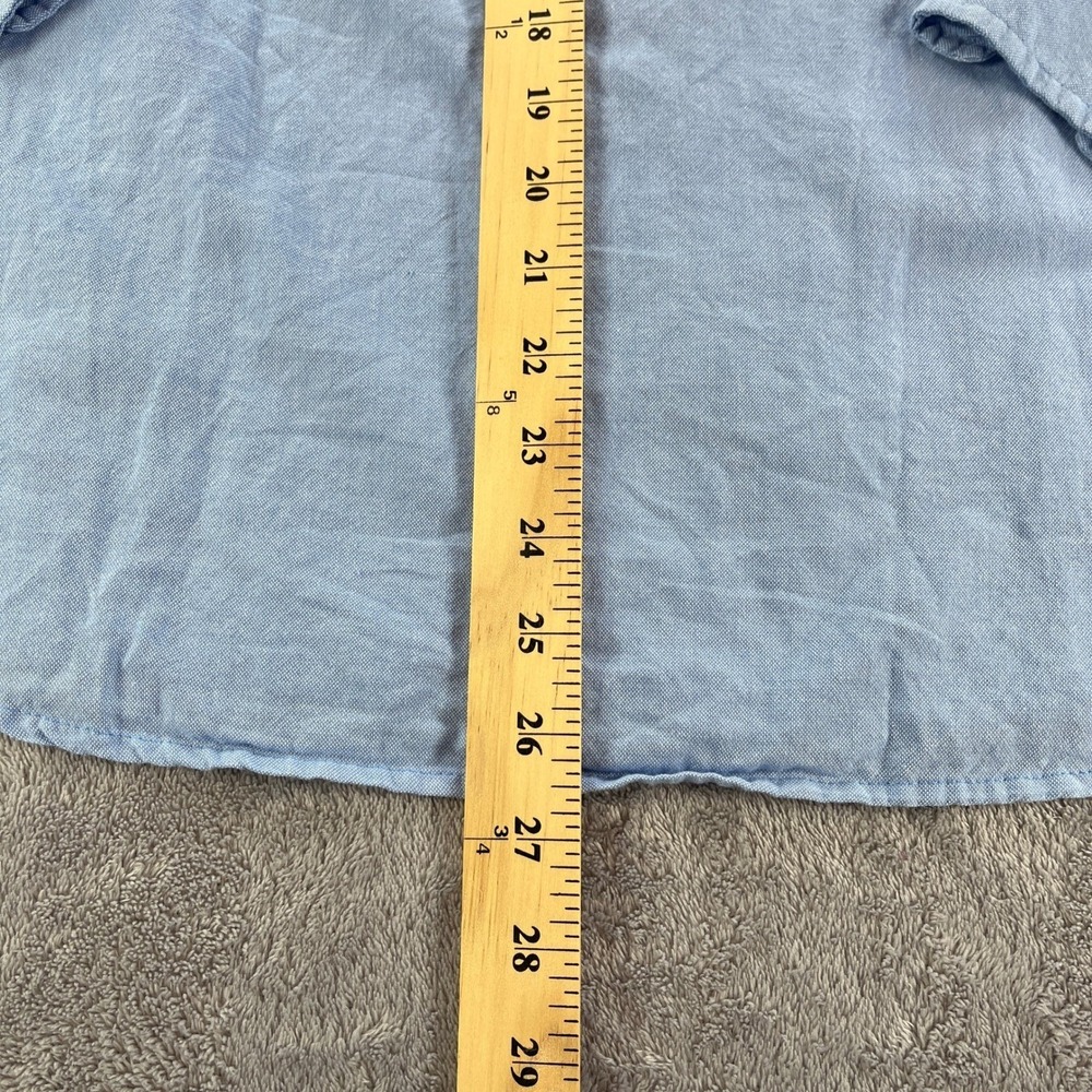 Gap Oxford Shirt S Blue Boyfriend Fit Button Down Top Capsule Wardrobe Layering - Picture 10 of 11